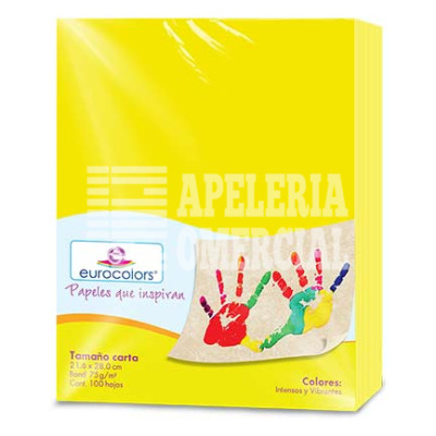PAPEL FLOURESCENTE T.CARTA C/U AMARILLO 