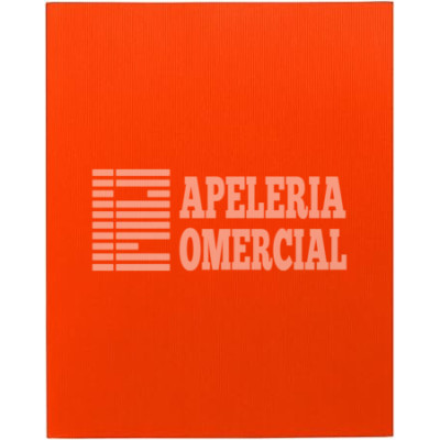 PASTAS P/ENCUADERNAR TRANSPARENTE RAYADO T.C JGO. NARANJA